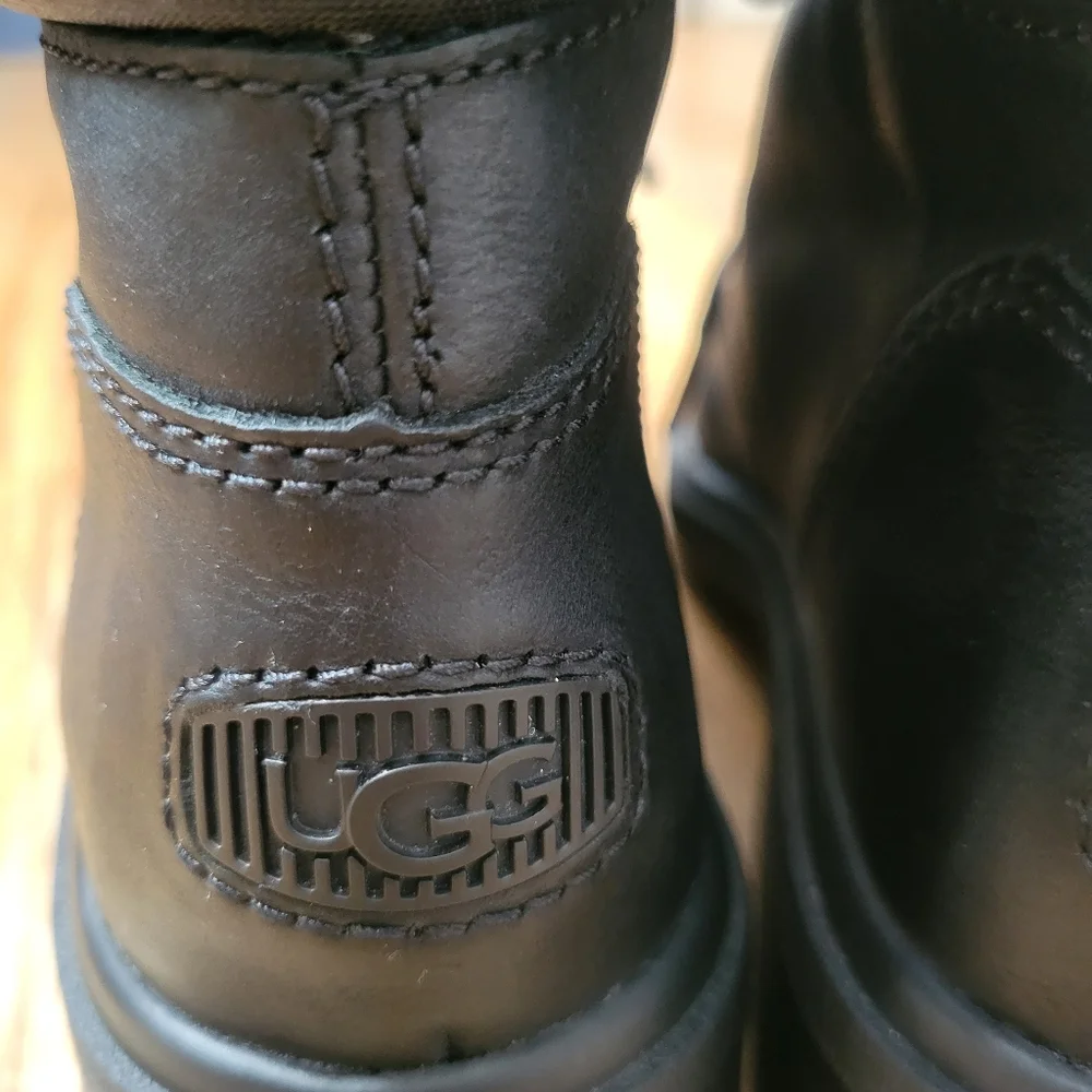 Ugg Women's Size 6 Leather Combat Boots. Grunge Blokecore - Picture 5 of 8